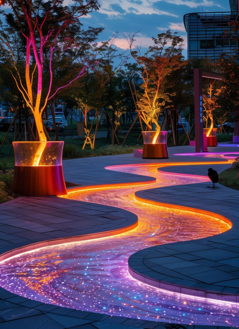 Landschaftsbeleuchtung im Freien